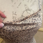 Abercrombie & Fitch  Y2K Cowl Neck Satin Slip Bias Dress Animal Print beige Sz S Photo 7