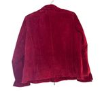 Coldwater Creek Women's Red Suede Zip Jacket 2XL Long Sleeve Casual Photo 1