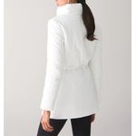 White House | Black Market Nwt  White Floral Lace Chevron Puffer Jacket Photo 1