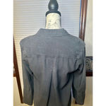 Cloth & Stone (Anthropologie) Small Black Acid Wash Chambray Button up Shirt Photo 5