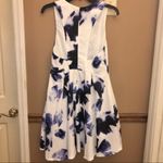 Lulus Lulu’s Seeing Chic Floral V Neck Racerback Skater Dress‎ Blue White Medium Photo 3