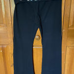 PINK - Victoria's Secret  Fold Over Yoga Pants Bootcut Black Photo 0