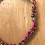 Macrame Anklet Handmade Bead Adjustable Boho VTG Photo 4