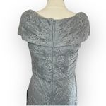 La Femme NWT Special Occasion Mother of the Bride Gray Lace Column Gown, Size 14 Photo 5