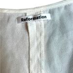 Reformation  blouse Cashew top in Gossamer Off White Sweetheart Neckline Size XL Photo 8