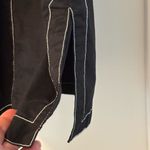 Zapelle Black Midi Dress with White Stitching Size M Photo 2