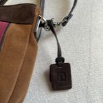 Tignanello Women’s Striped Suede Crossbody Bag Womens Multicolor Elegant Purse Brown Photo 9