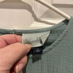 Universal Threads Universal Thread Small Dress Tie-Dye Blue Ombré Long Sleeve‎ Tiered Cotton Gauze Photo 2