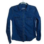 Gap Dark Blue Denim Classic Western Shirt Photo 0