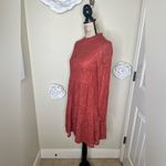 Molly Bracken Terracotta Rust Lace Tiered Dress with Sheer Sleeves Size M Photo 8