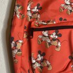 Disney NWT Mickey Mouse & Minnie Mouse print Coral Classic Backpack Photo 1