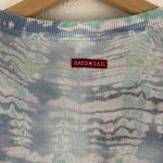 Hard Tail Forever HARDTAIL Blue White Tie Dye Soft Knit Slouchy Open Drape Athleisure Cardigan Photo 9