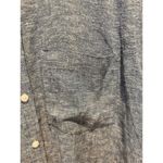 Gap Women’s Blue Linen Blend Chambray Shirt Size Large Beach Vacation Coastal Photo 2