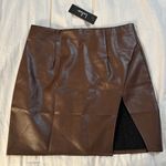 Lulus Brown Leather Skirt Photo 0