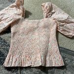 Heartloom NWT  Allegra Smocked Floral Short Sleeve Top Photo 2