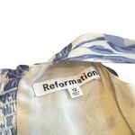 Reformation Twilight Dress White Blue Floral Print Tie Shoulders Size 12 Womens Photo 9