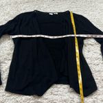 Artisan NY  Linen Long Sleeve Solid Black Casual Open Cardigan Medium Lightweight Photo 3