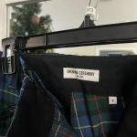 Opening Ceremony 973  Plaid High Waisted Pearl Pants Size 0 Color Green Blue Photo 2