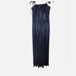AQUA  Navy Blue Croped Shine Jumpsuit Size S Photo 10