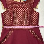 Antonio Melani Maroon Sheath Midi Dress Cap Sleeve Photo 5