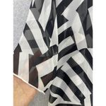 LuLaRoe  Women's Coverup Long Sheer Short Sleeve Abstract Black White Small Photo 2