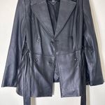 Valerie Stevens  Lambskin New Zealand Leather pea coat size M black Photo 3