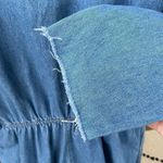 Coldwater Creek Vintage 90s Chambray Denim Dress Raw Hem Blue Small Petite Photo 2