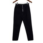 Princess Polly Jeans Women's Size 2 Black High Rise Mom Button Fly Cotton Photo 1