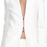 Alice + Olivia  Classics Jerri Collarless White Blazer Minimal Office- Sz 10 🧡🎀 Photo 0