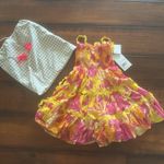 NWT Sundress Tea Flowers Print Dress Gold Size XS Photo 1