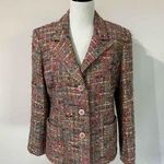 Alouette women jacket 3 buttons pocket made in France size 5 fit US size 10 Orange Photo 0