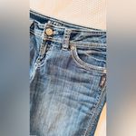 Silver Jeans  Suki Flap Short Denim Blue Jean Shorts Photo 5