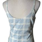 Forever 21  Plaid Mini Dress‎ Size M Blue White Striped Sleeveless Coquette Photo 7