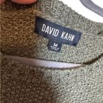 David Kahn Green Crew Neck Sweater with Lace Detail Size M Photo 3