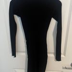 Gold Button Accented Mini Dress Black Size XS Photo 2