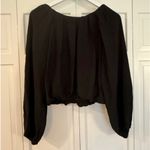 Forever 21  NWT black bubble hem long sleeve top M Photo 5