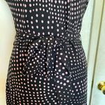 Laura Scott Dress Womens Sz 12 Polka Dots Rockabilly Pink Black Tied Midi Retro Photo 6