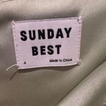 Aritzia  Sunday Best Green Shimmer Satin Mini Dress Sz 4 Photo 3