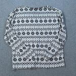 Tommy John Pajama Top Womens Medium Black/White Long Sleeve Winter Lounge Casual White Photo 4