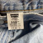 Levi's Vintage 550 Jeans Women's 24W USA Relaxed Tapered Light Wash Distressed Photo 9