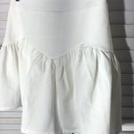 Princess Polly Tennis Mini Skirt Flouncy Hemline Back Zip Cotton White Women’s 6 Photo 0