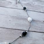 Silver Tone Necklaces with Black & White Photo 4