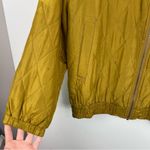 Vtg Y2K 100% Silk Satin Bomber Jacket Sz Medium Gold Yellow Photo 7