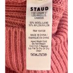 STAUD Aura Sweater Damask Pink Medium Chunky Merino Wool Balloon Sleeves Thick Photo 10