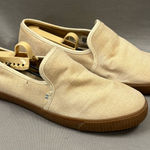 Toms  Cream Slip-On Loafers size 9 women’s Clemente canvas material natural Photo 0