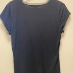 Sigrid Olsen  Black Short Sleeve T-Shirt women’s size large mesh trim Photo 3