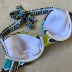 Tommy Bahama Brown Blue Green Halter Bikini Top Size 32C Photo 3