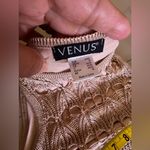 Venus  Loose Gold Knitting Lined Maxi Vacation Dress -Beach cruise Size M crochet Photo 10