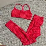 Terez TLC Y-Back Bralette Sport Bra Leggings Pink American Pop Set- Size Small Photo 5