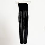 Spanx Mama Faux Leather Pregnancy Over The Belly Maternity Leggings in Black XS Photo 10